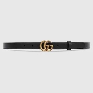 Thin belt with Double G buckle